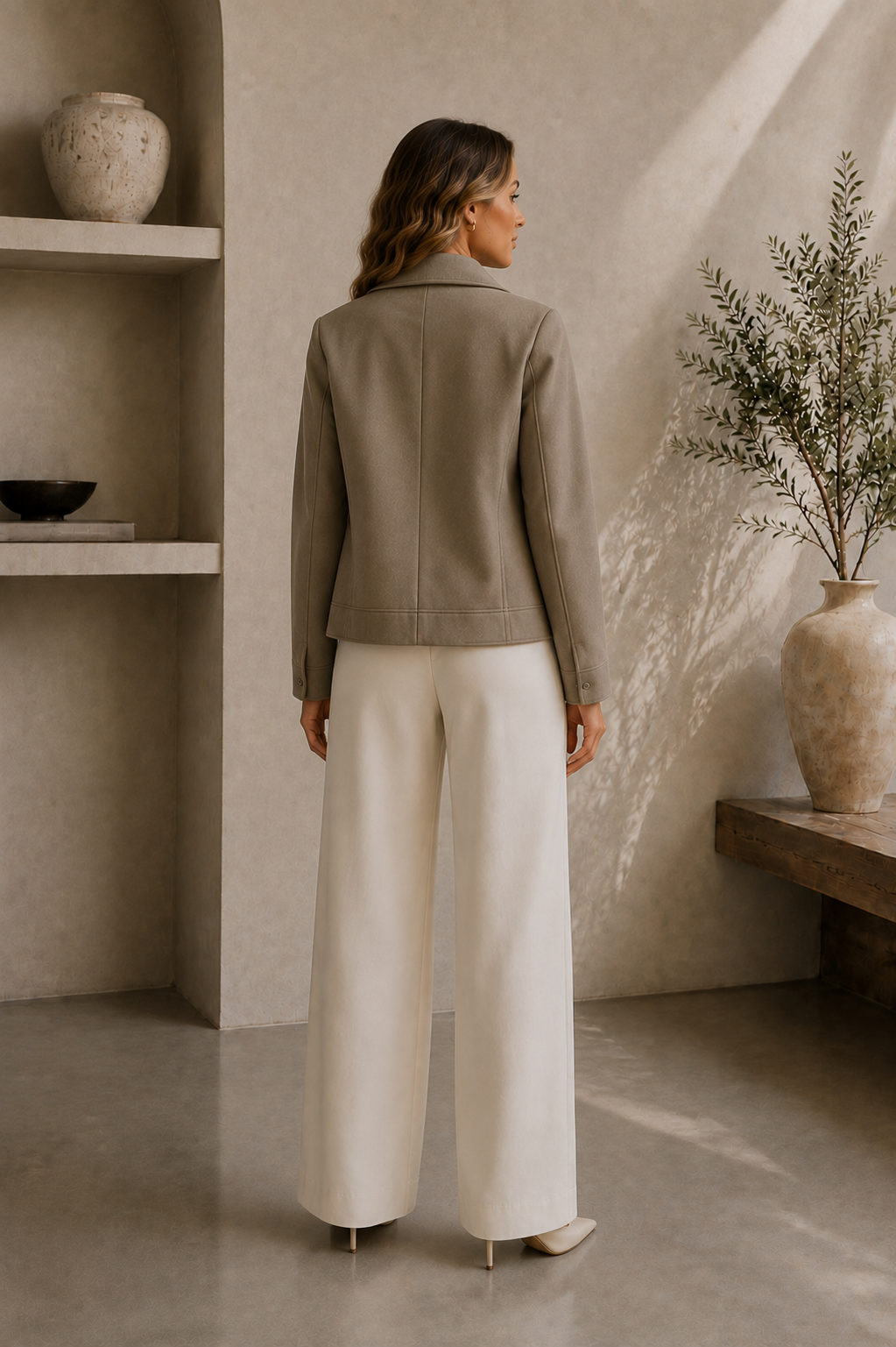 Women's Zipper-Front Short Jacket