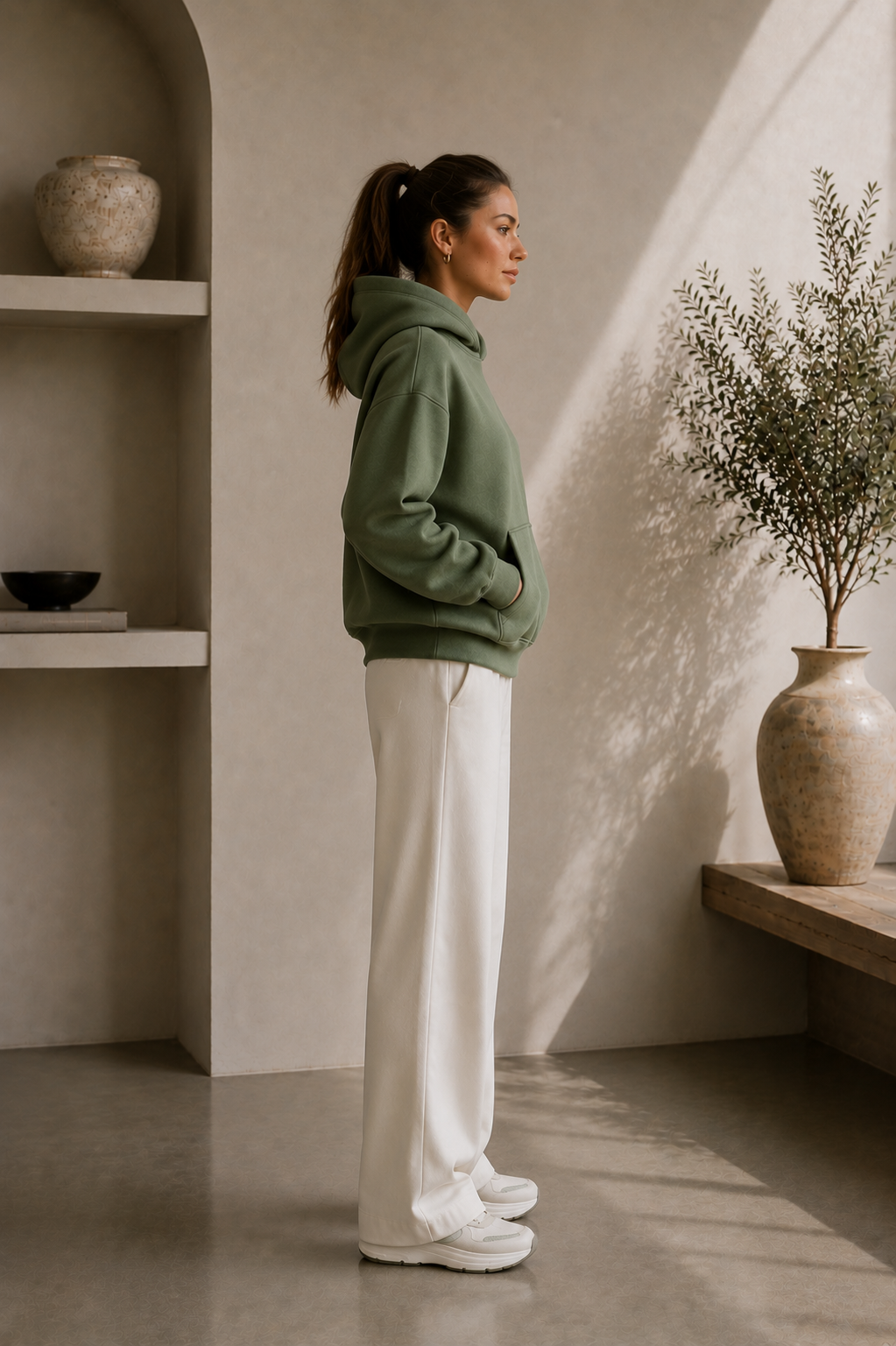 Women's Oversized Pocket Long Sleeve Hoodie