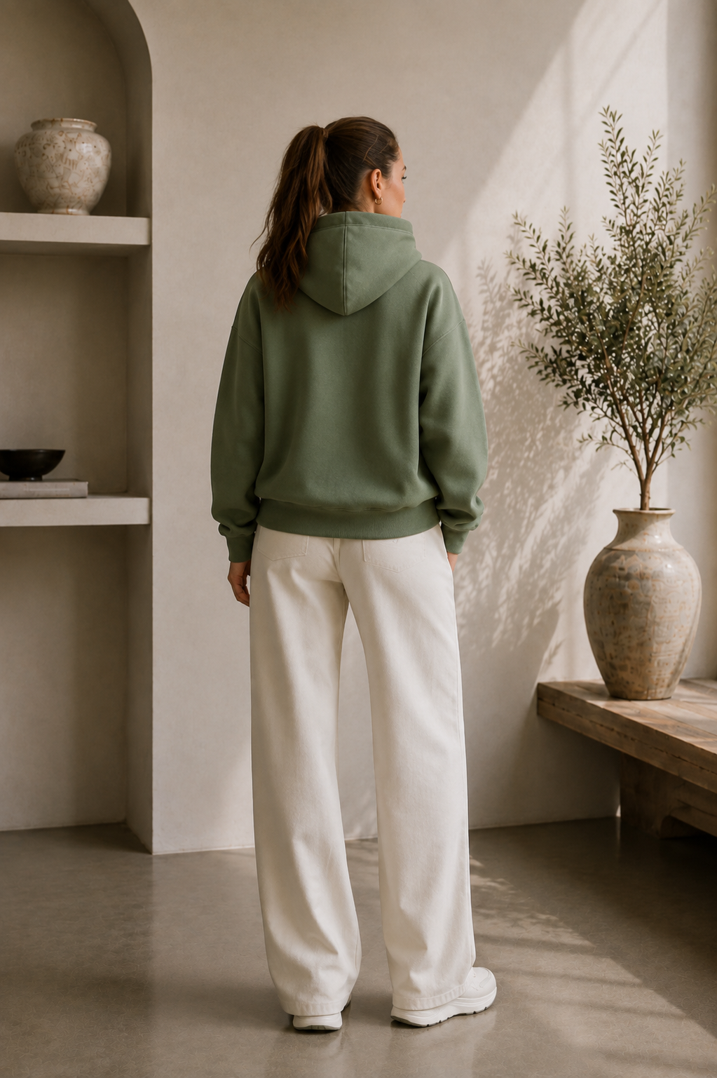Women's Oversized Pocket Long Sleeve Hoodie