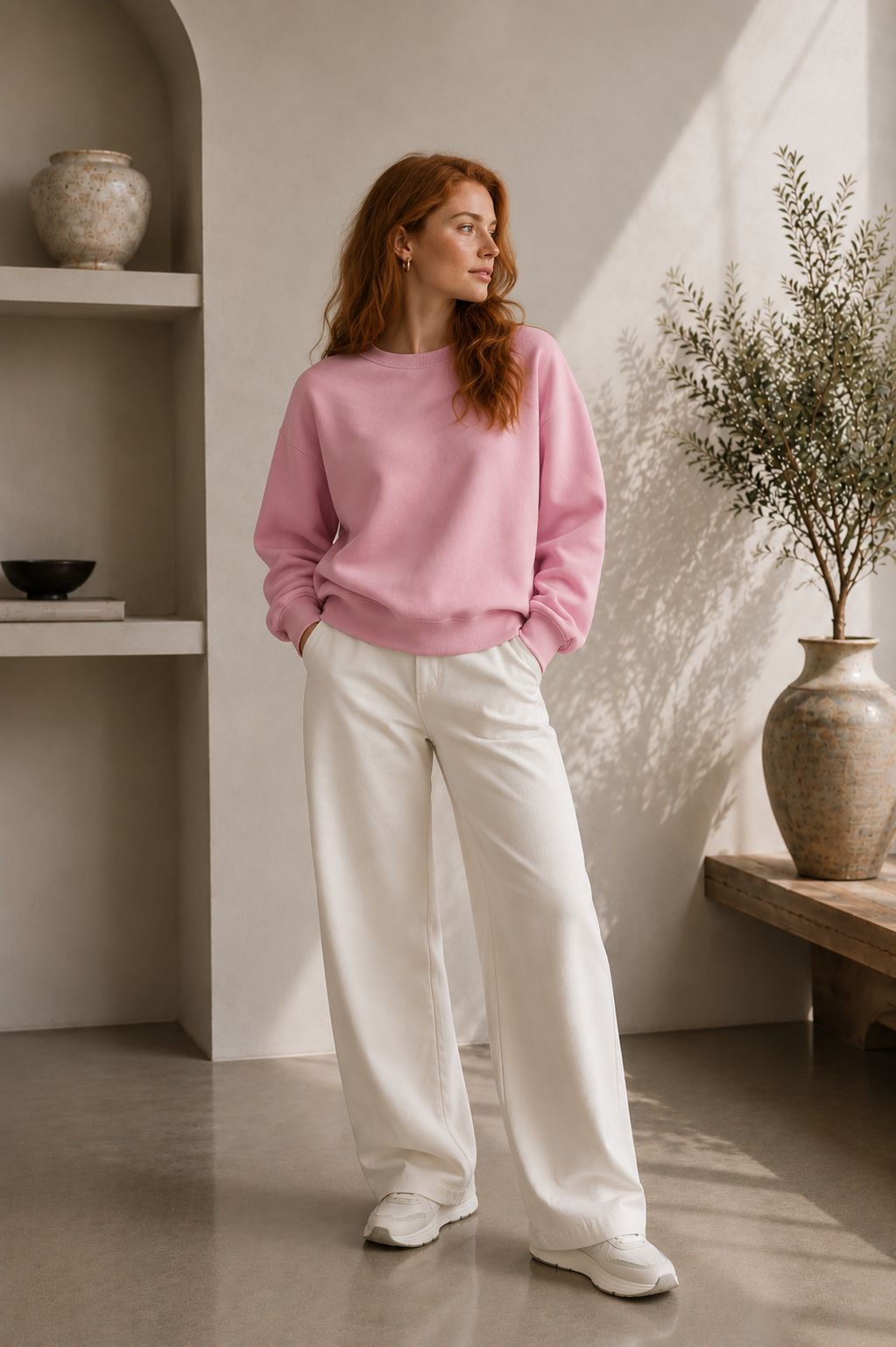 Women's Crewneck Long Sleeve Sweater