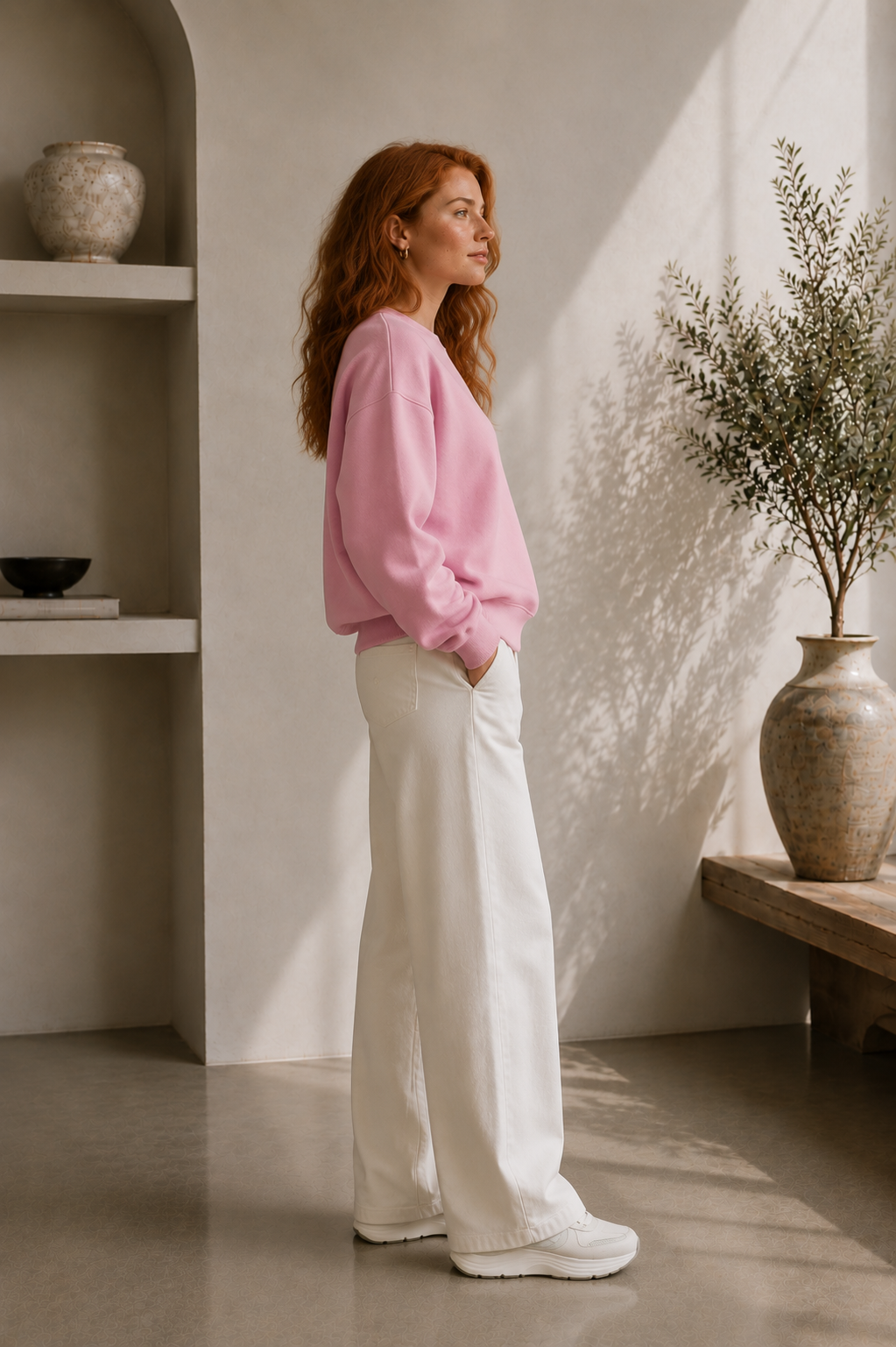 Women's Crewneck Long Sleeve Sweater