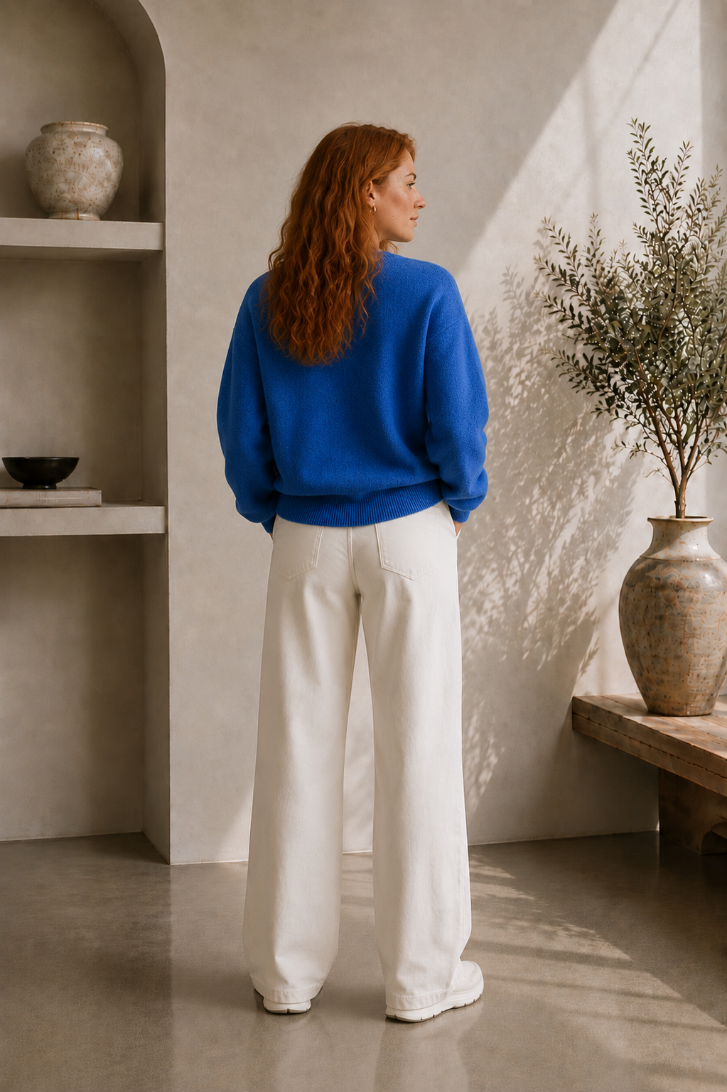 Women's Soft Knit Crewneck Long Sleeve Sweater